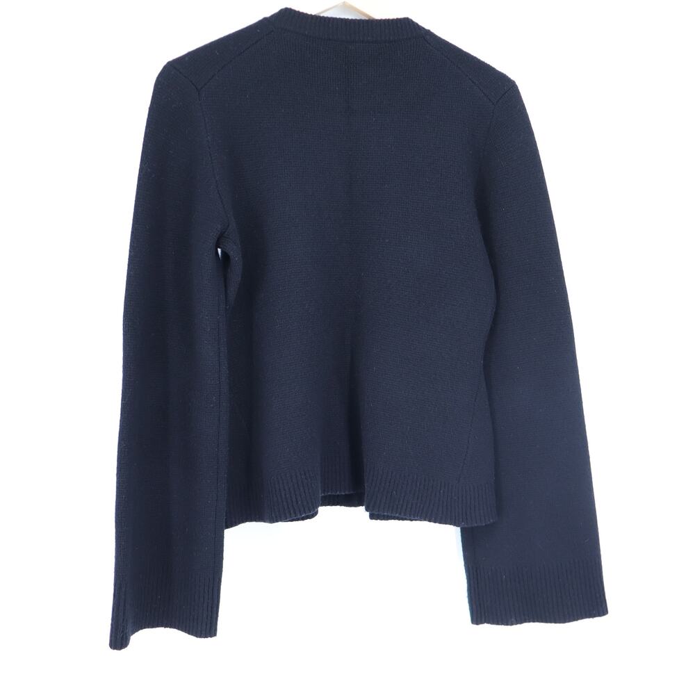 Jenni Kayne Cooper Cardigan Black Wool Cashmere Wide Long Sleeve Women's M - Picture 4 of 14